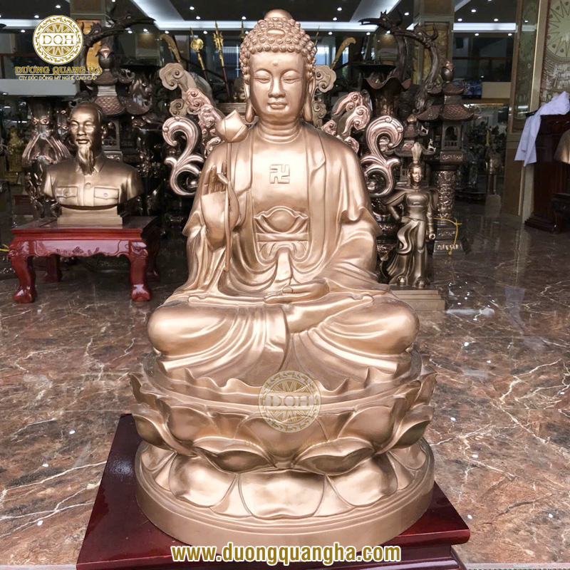 Mua tượng Phật A Di Đà: Kinh nghiệm lựa chọn tượng đẹp, chuẩn thần thái và phù hợp không gian thờ tự