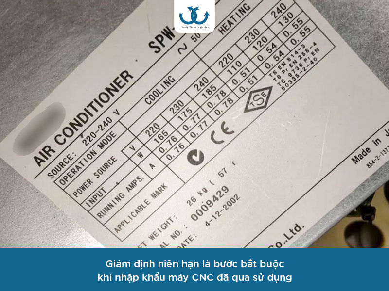Thủ tục nhập khẩu máy CNC