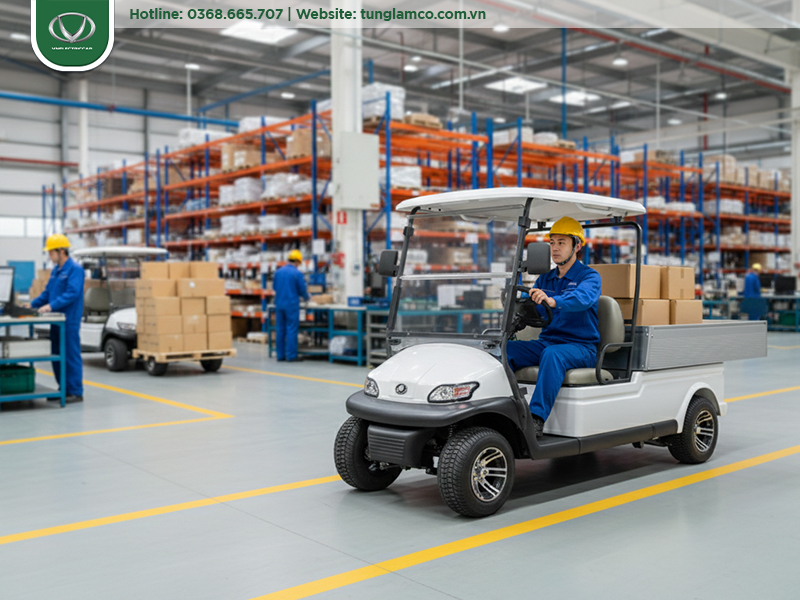 Xe điện chở hàng - Giải pháp vận chuyển nội khu ngày càng được nhiều doanh nghiệp lựa chọn