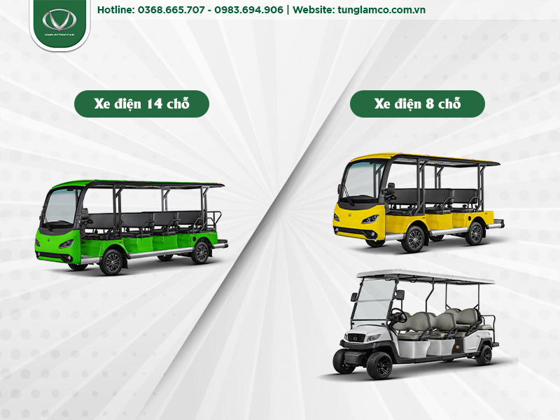 Xe điện du lịch 14 chỗ – Hướng đi hiệu quả cho vận hành nội khu quy mô lớn
